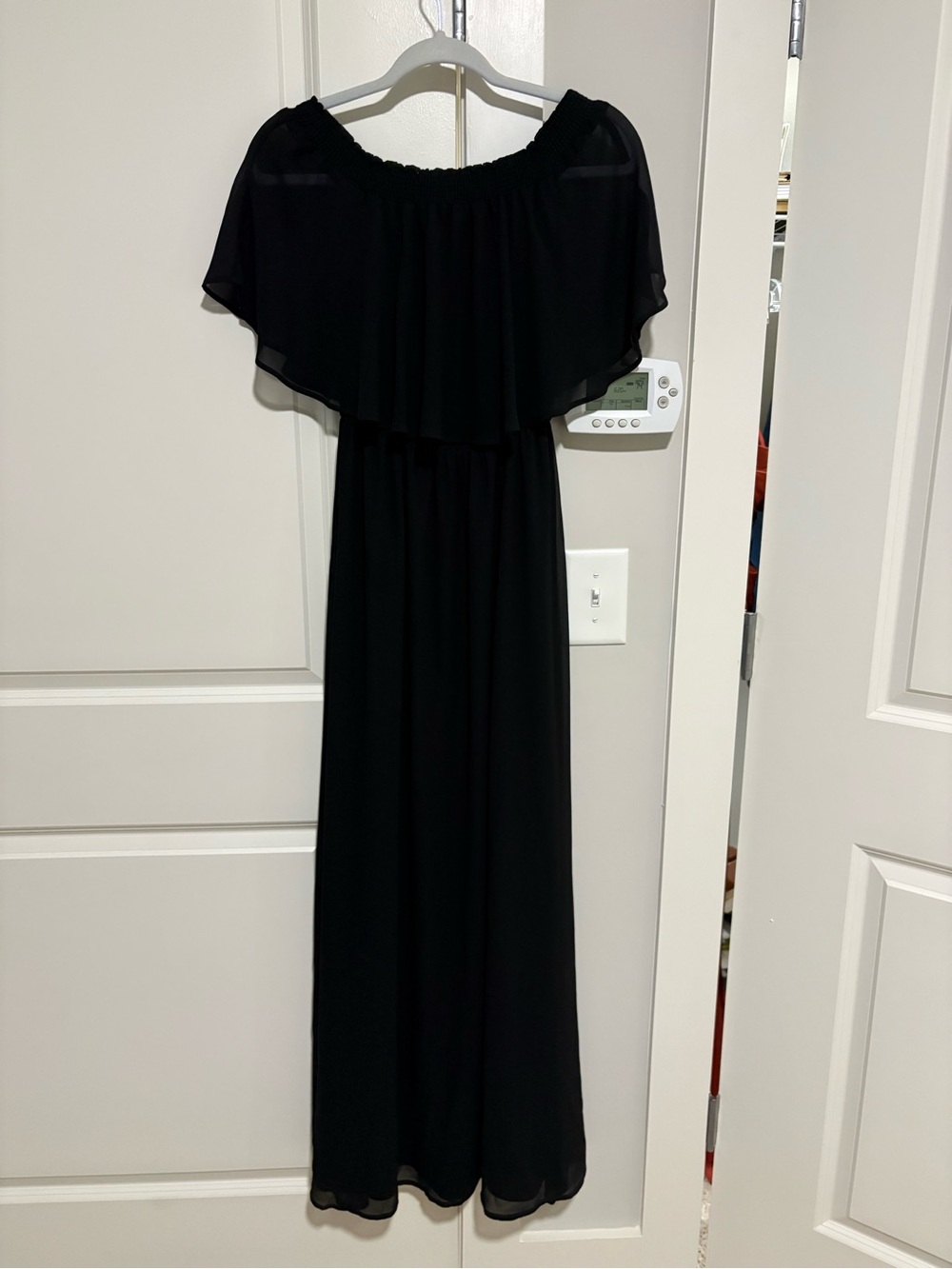 Show Me Your MuMu Black Off-Shoulder Ruffle Maxi Dress